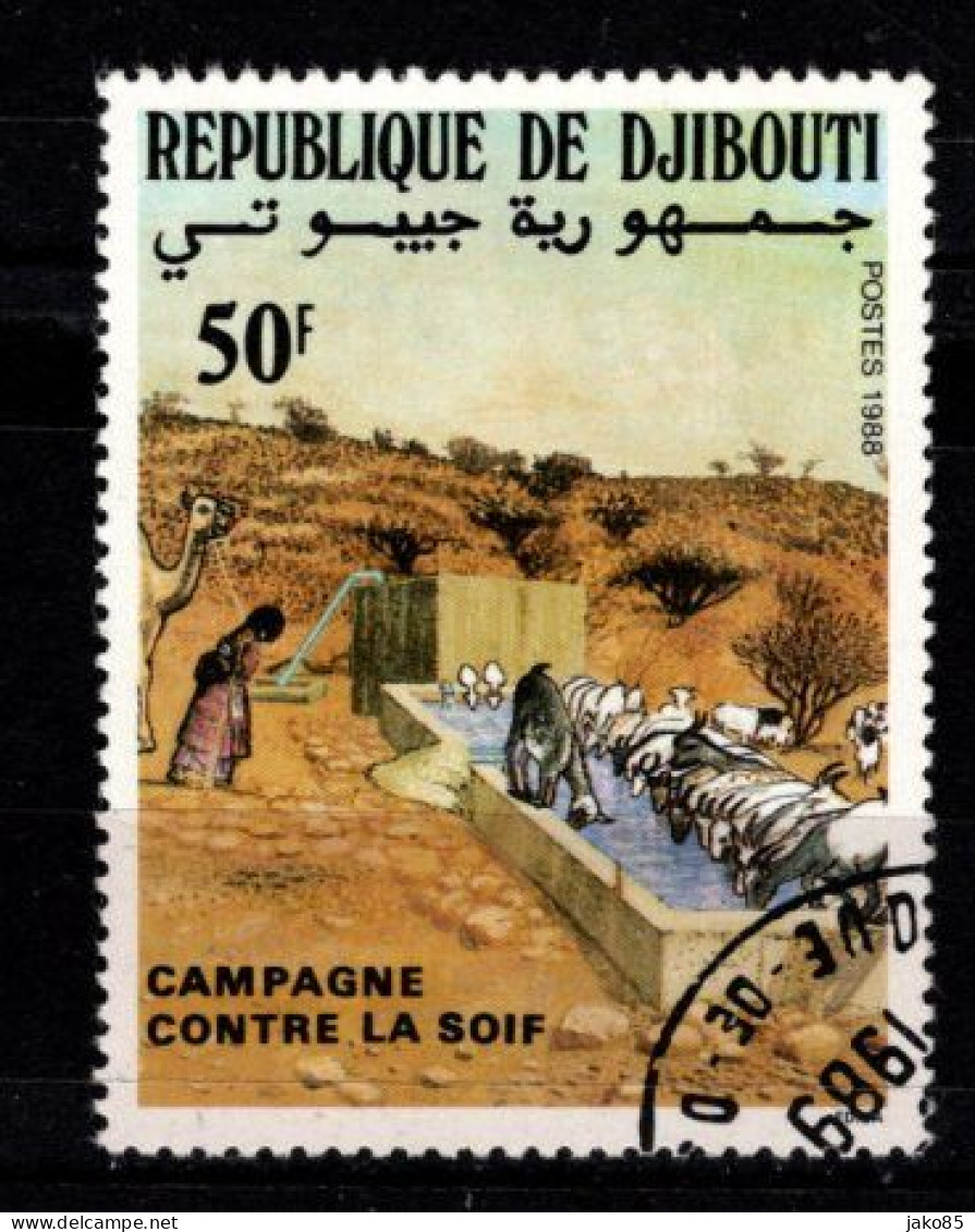 - DJIBOUTI - 1988 - YT N° 644 - Oblitéré - Campagne  Soif - Djibouti (1977-...)