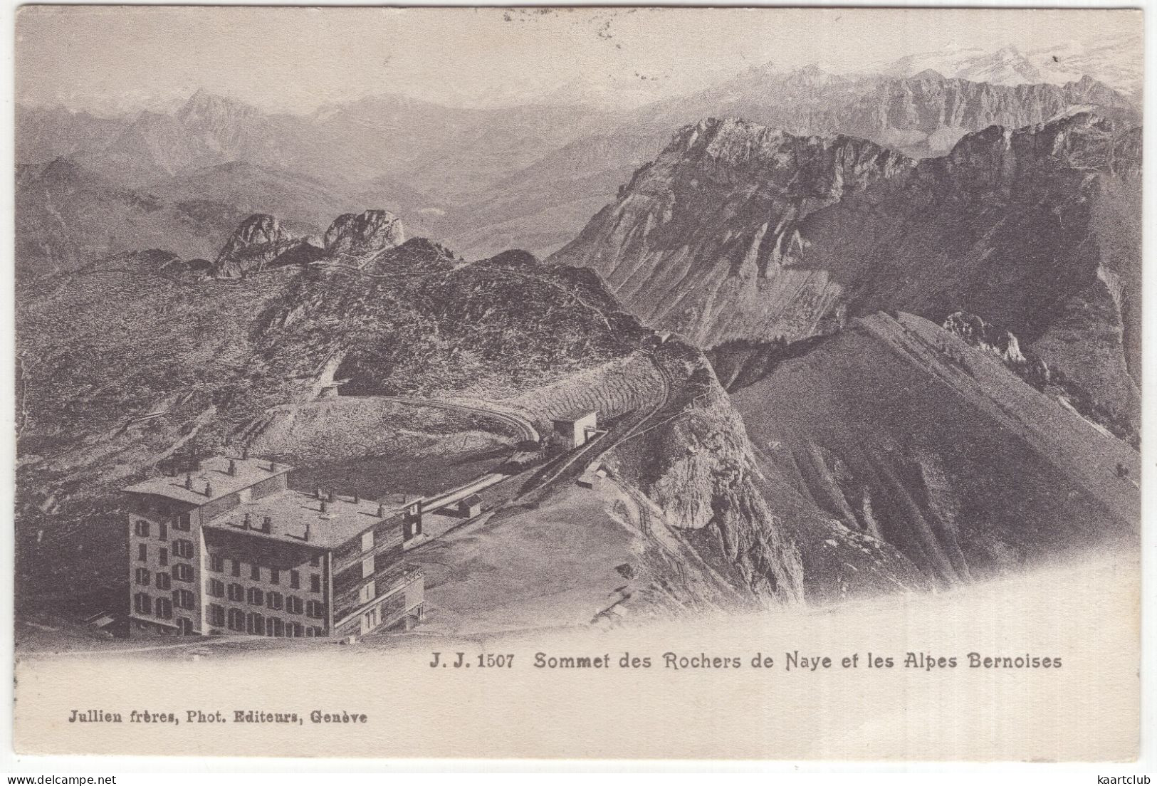 J.J. 1507  Sommet Des Rochers De Naye Et Les Alpes Bernoises  - (Schweiz/Suisse/Switzerland) - 1908 - Roche