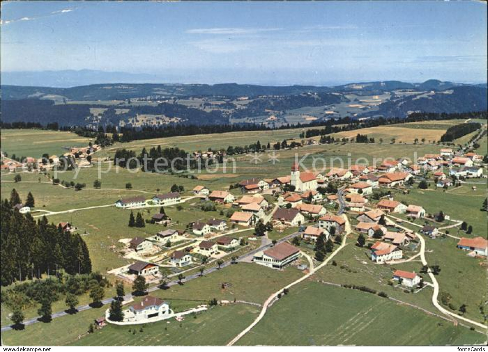 12031787 Montfaucon Franches-Montagnes Vue Aerienne Montfaucon - Sonstige & Ohne Zuordnung