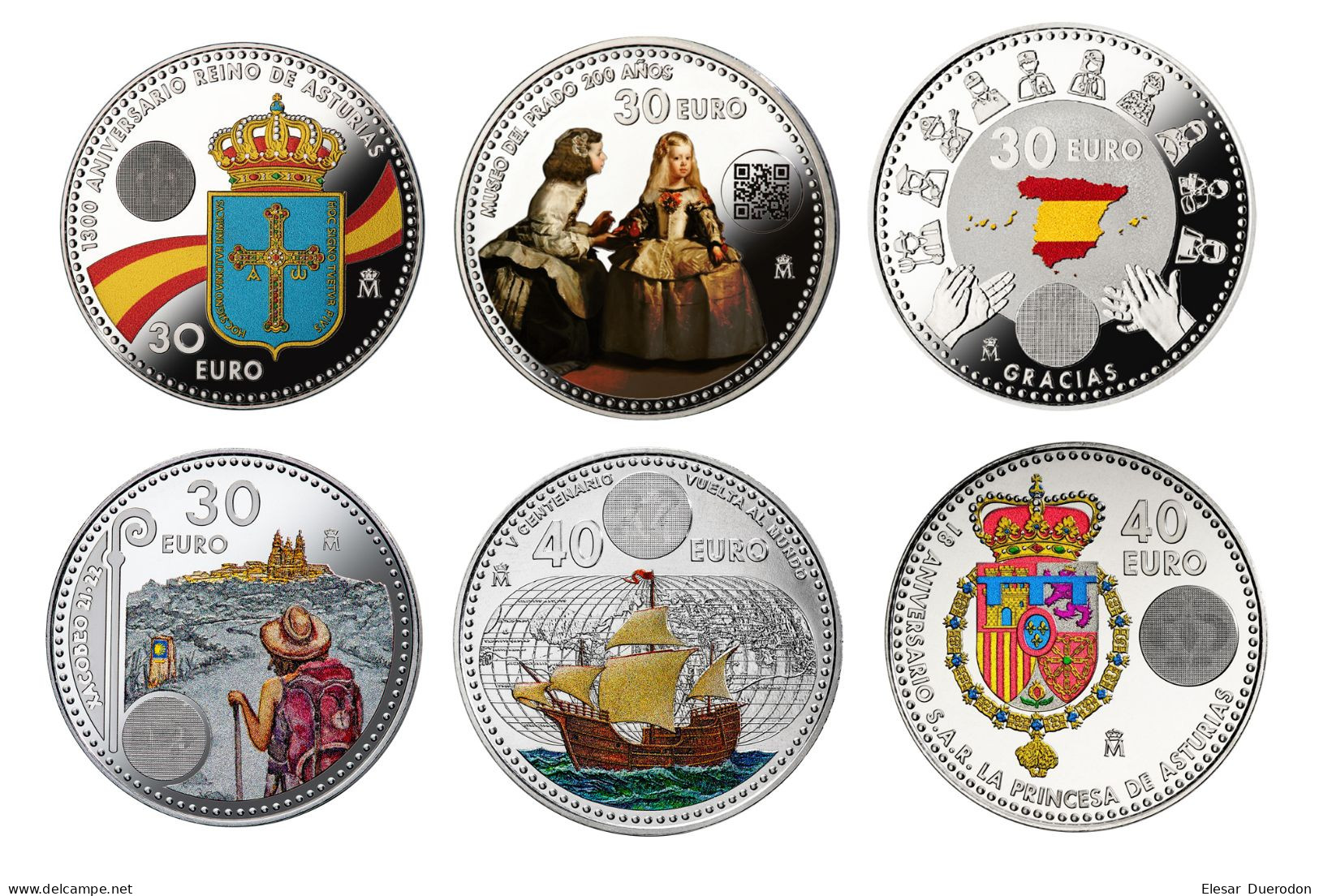 6 Monedas De La FNMT Canjeables Por Euros. Del Año 2018 Al 2023. - Sammlungen