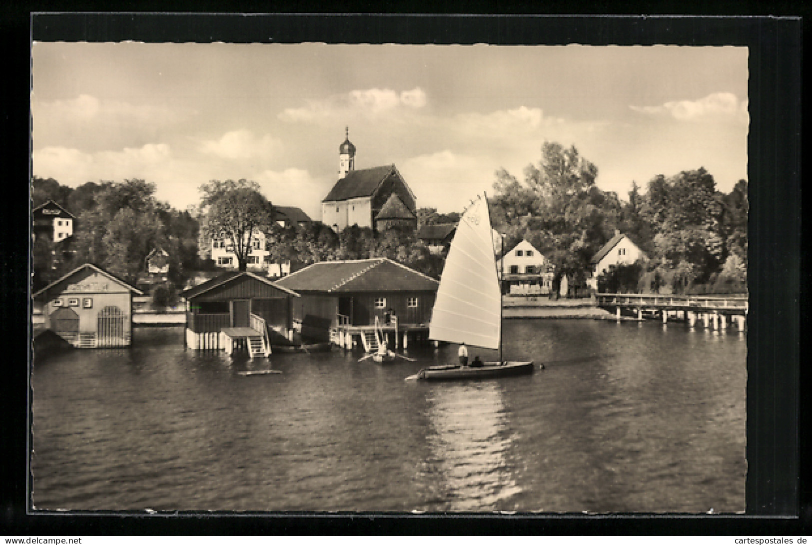 AK Unter-Schondorf Am Ammersee, Blick Auf Das älteste Kirchlein Am See  - Other & Unclassified