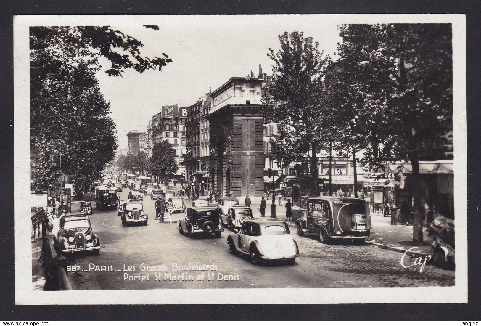 France - RPPC Paris Grands Boulevards Portes St. Martin Et St. Denis Posted 1945 - Altri & Non Classificati