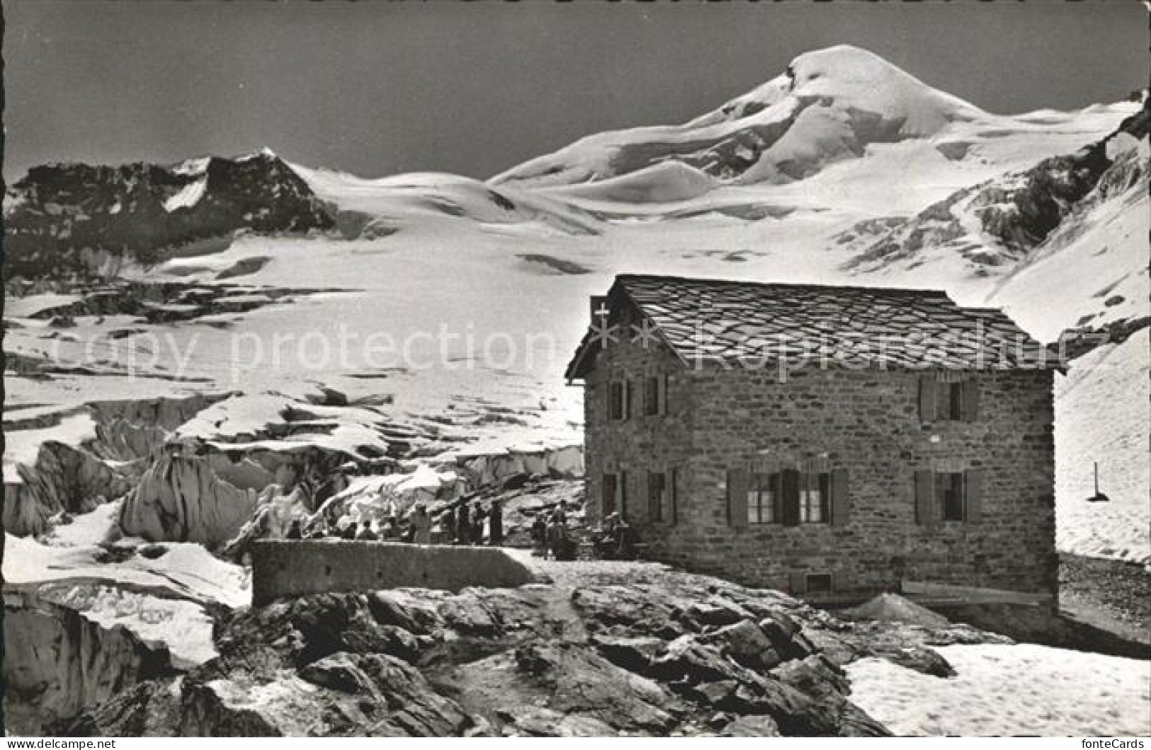 12029867 Saas-Fee Lange Fluh Berggasthaus Feegletscher Allalinhorn Walliser Alpe - Altri & Non Classificati