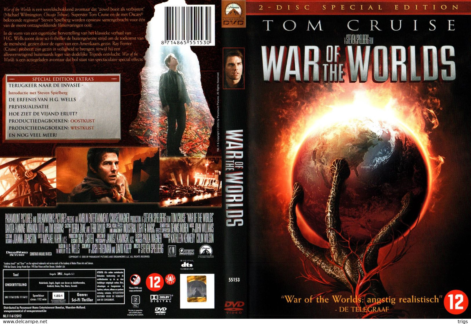 DVD - War Of The Worlds (2 DISCS) - Ciencia Ficción Y Fantasía