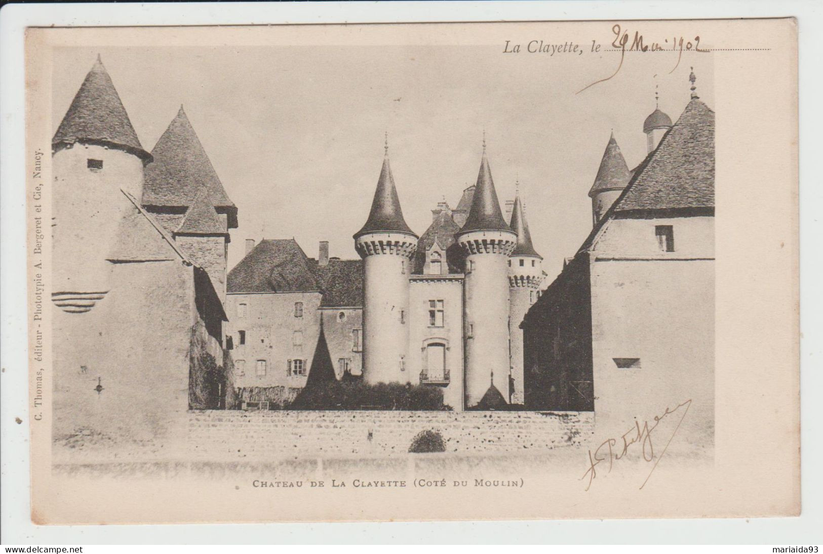 LA CLAYETTE - SAONE ET LOIRE - LE CHATEAU - COTE DU MOULIN - Autres & Non Classés