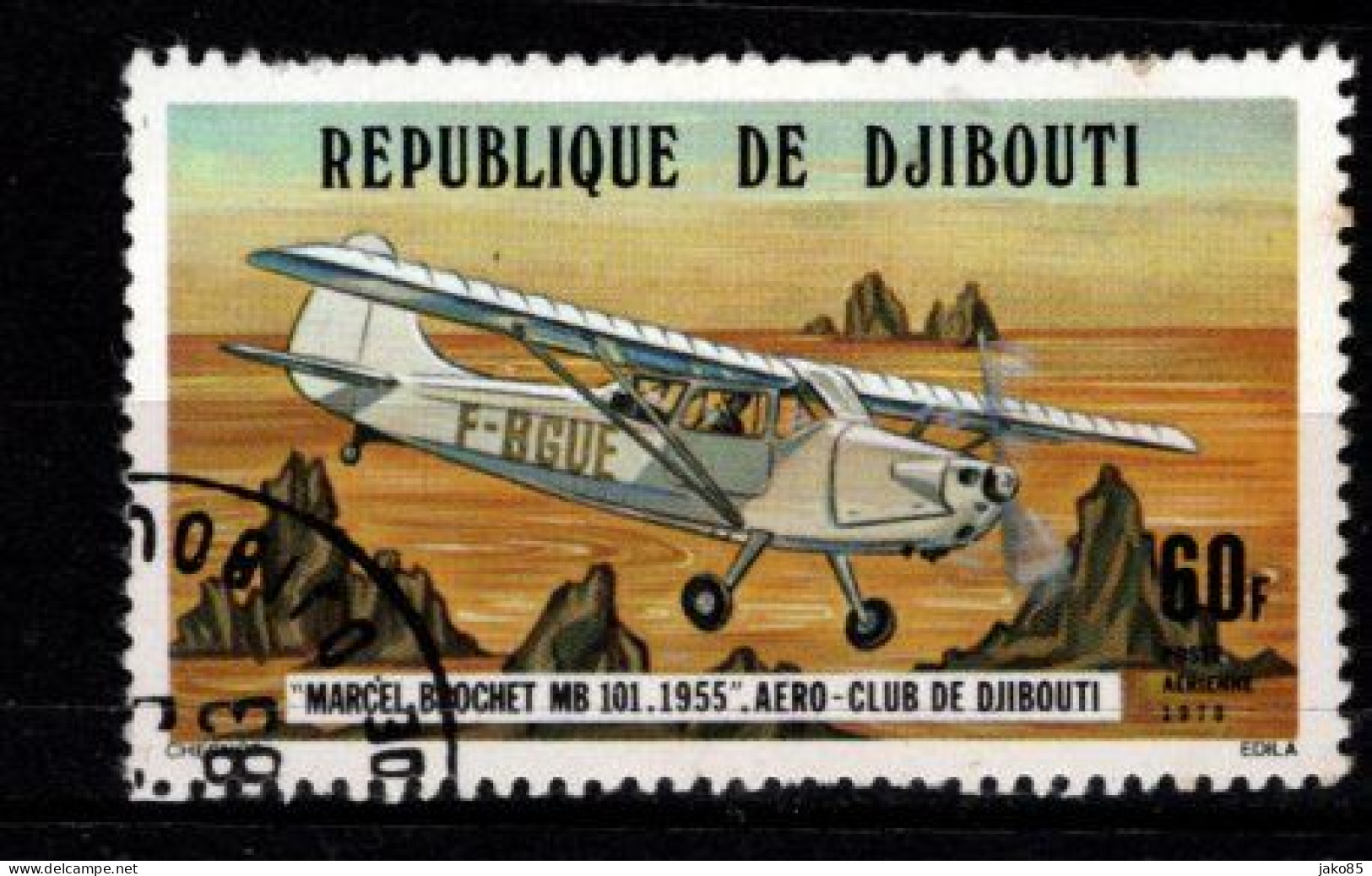 - DJIBOUTI - 1988 - YT N° PA 116 - Oblitéré - Aéroclub De Djibouti - Gibuti (1977-...)