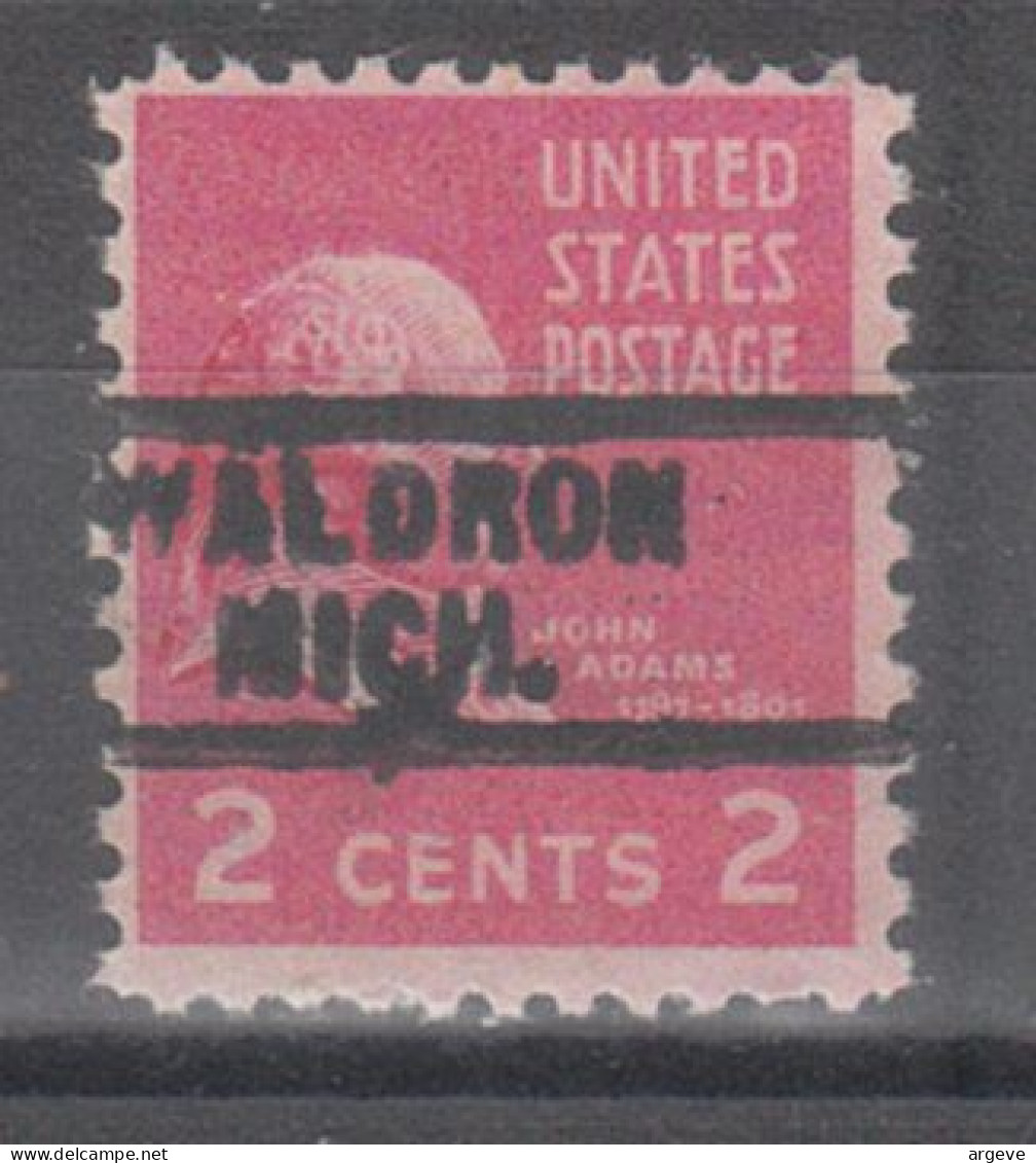 USA Precancel Vorausentwertungen Preo Locals Michigan, Waldron 729 - Precancels