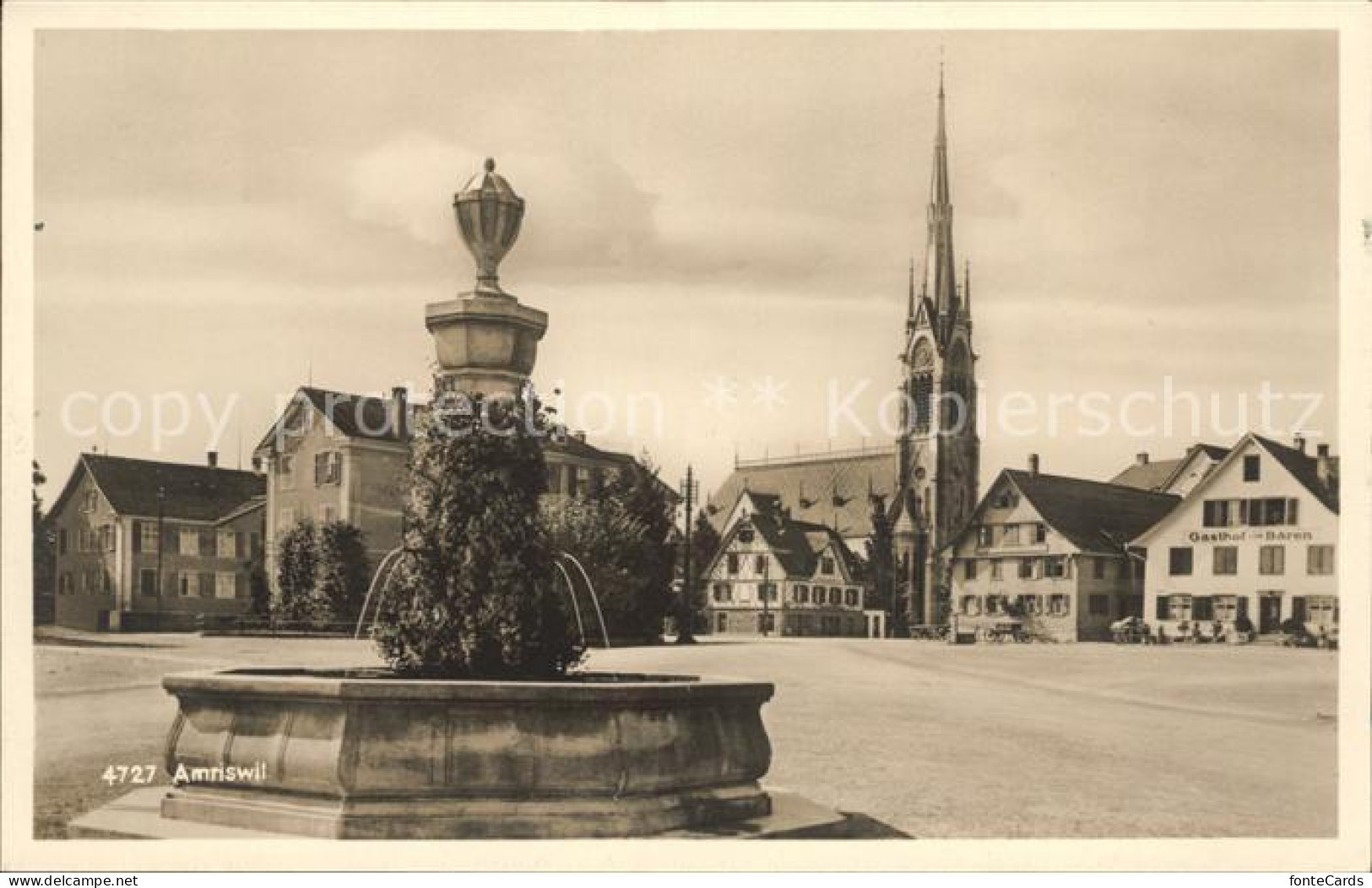 12027987 Amriswil TG Marktplatz Brunnen Kirche Gasthof Amriswil TG - Sonstige & Ohne Zuordnung