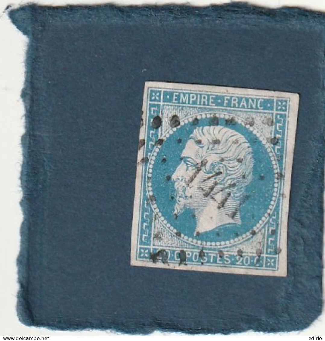 ///   FRANCE /// N° 14 Bleu 20cts  Bleu  Clair Granville MANCHE - 1853-1860 Napoleone III