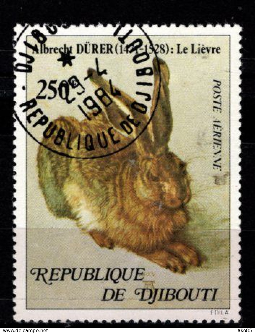 - DJIBOUTI - 1978 - YT N° PA 126 - Oblitéré - Lièvre De Durer - Gibuti (1977-...)