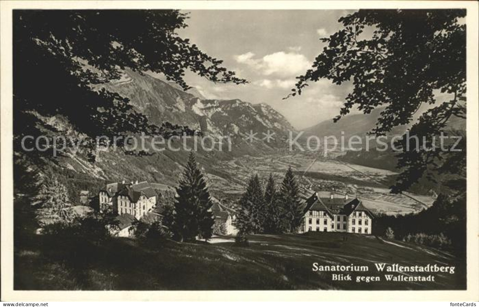 12024987 Walenstadtberg Sanatorium Blick Gegen Wallenstadt Walenstadtberg - Other & Unclassified