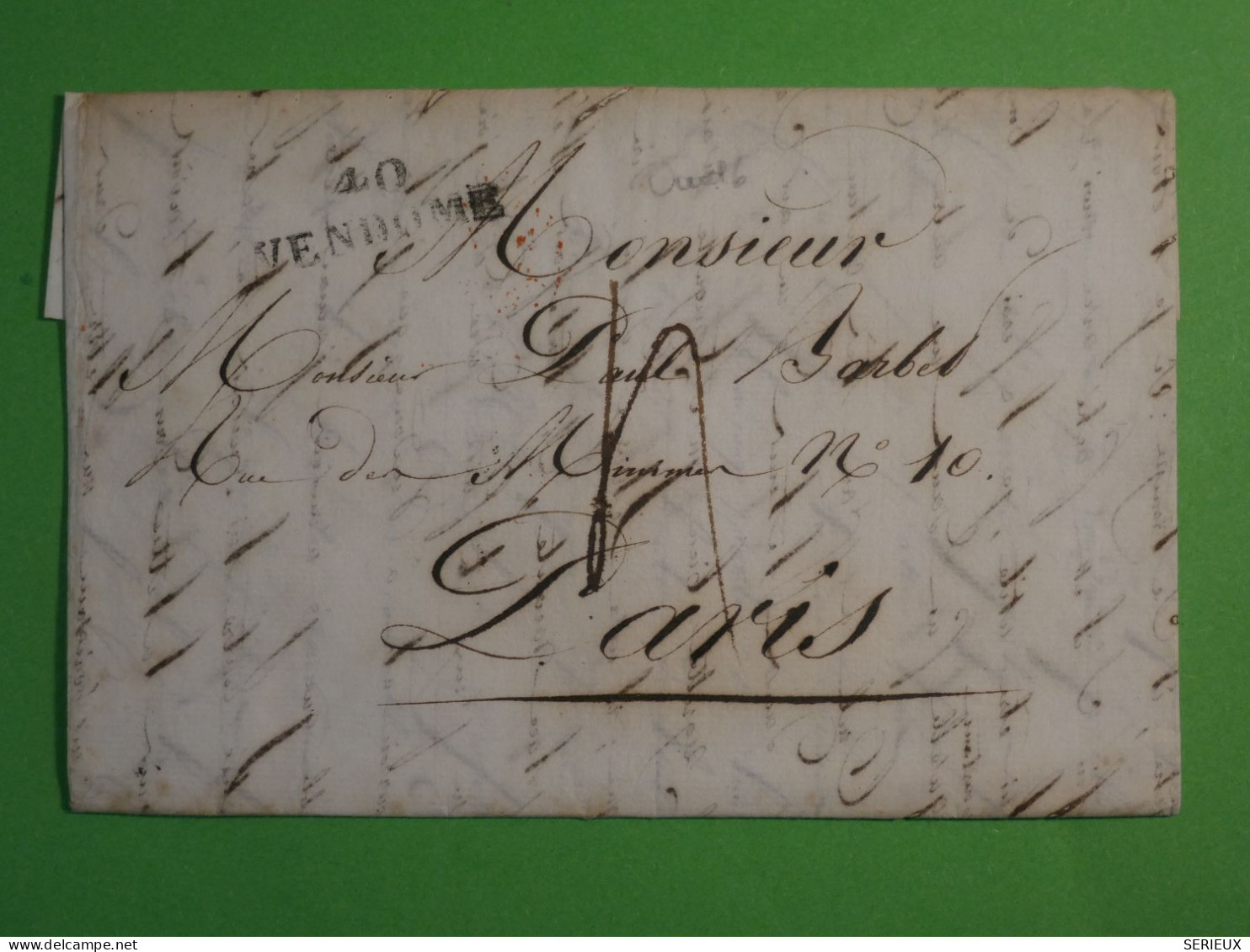 DO16 FRANCE LETTRE 1812 VENDOME A PARIS +AFF. INTERESSANT+ +++++ - 1801-1848: Precursors XIX