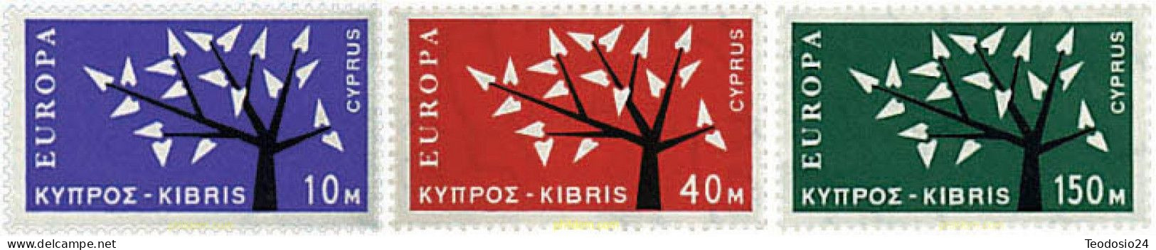 Cyprus  1963 215-217 219-221 ** Europa - Nuovi