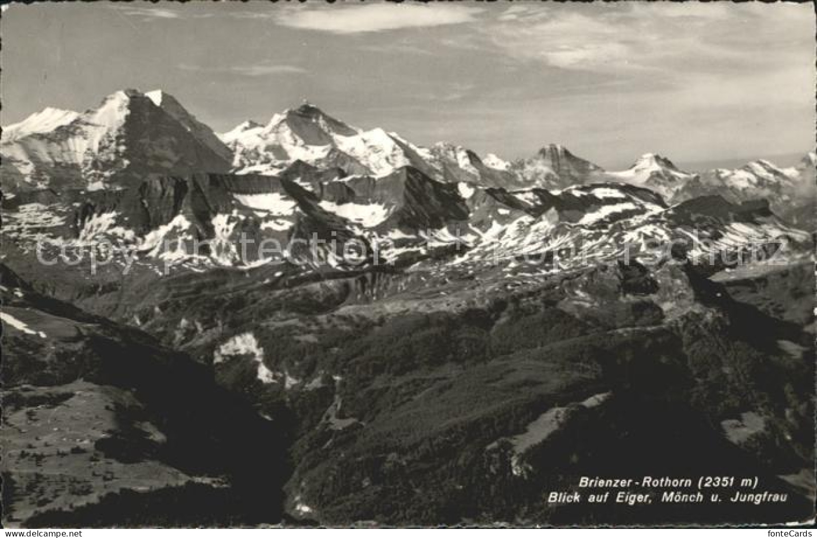 12022727 Brienzer Rothorn BE Panorama Blick Auf Eiger Moench Jungfrau Berner Alp - Autres & Non Classés