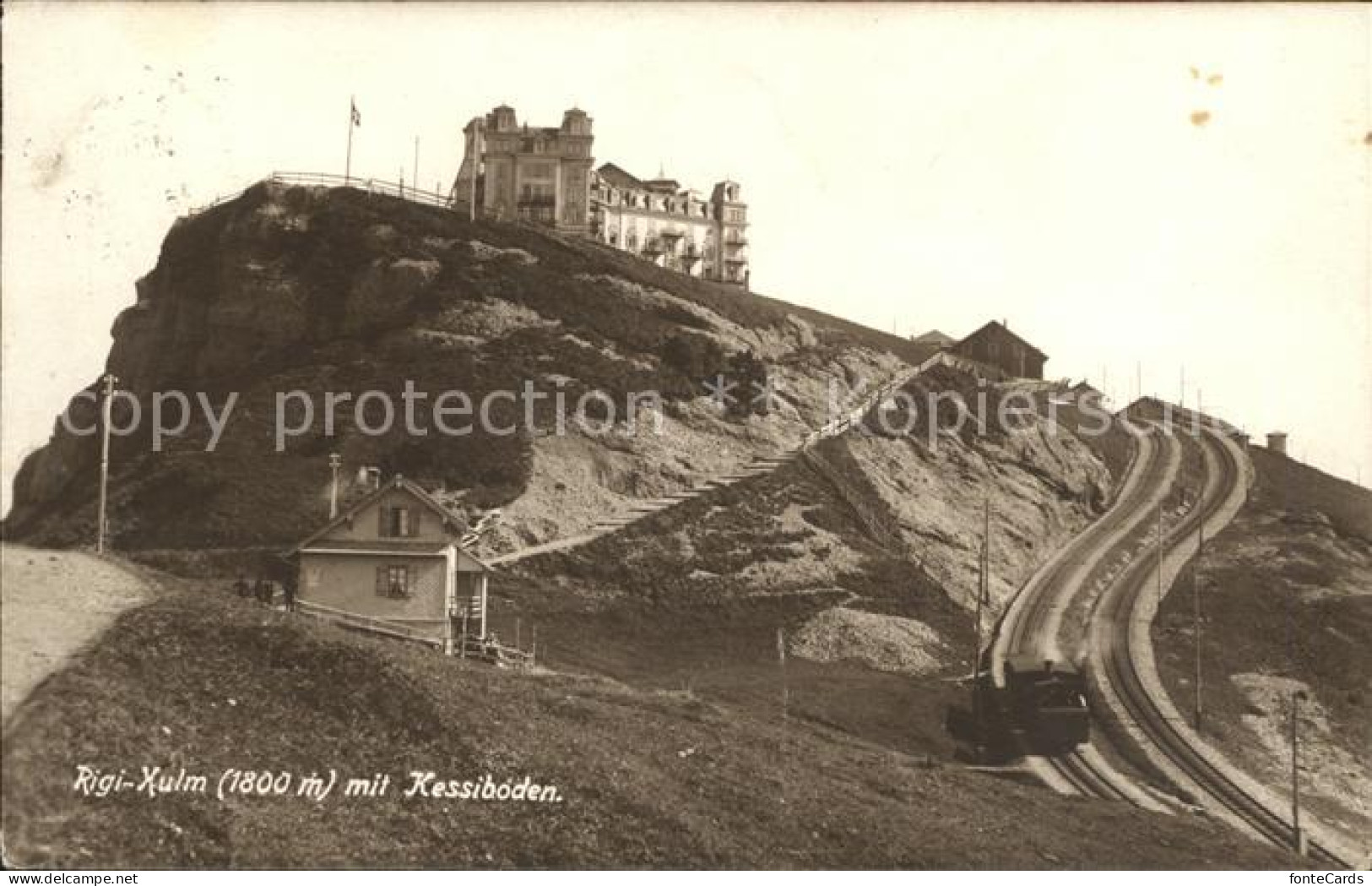 12020807 Rigi Kulm Mit Kessiboden Berghotel Bergbahn Rigi Kulm - Sonstige & Ohne Zuordnung