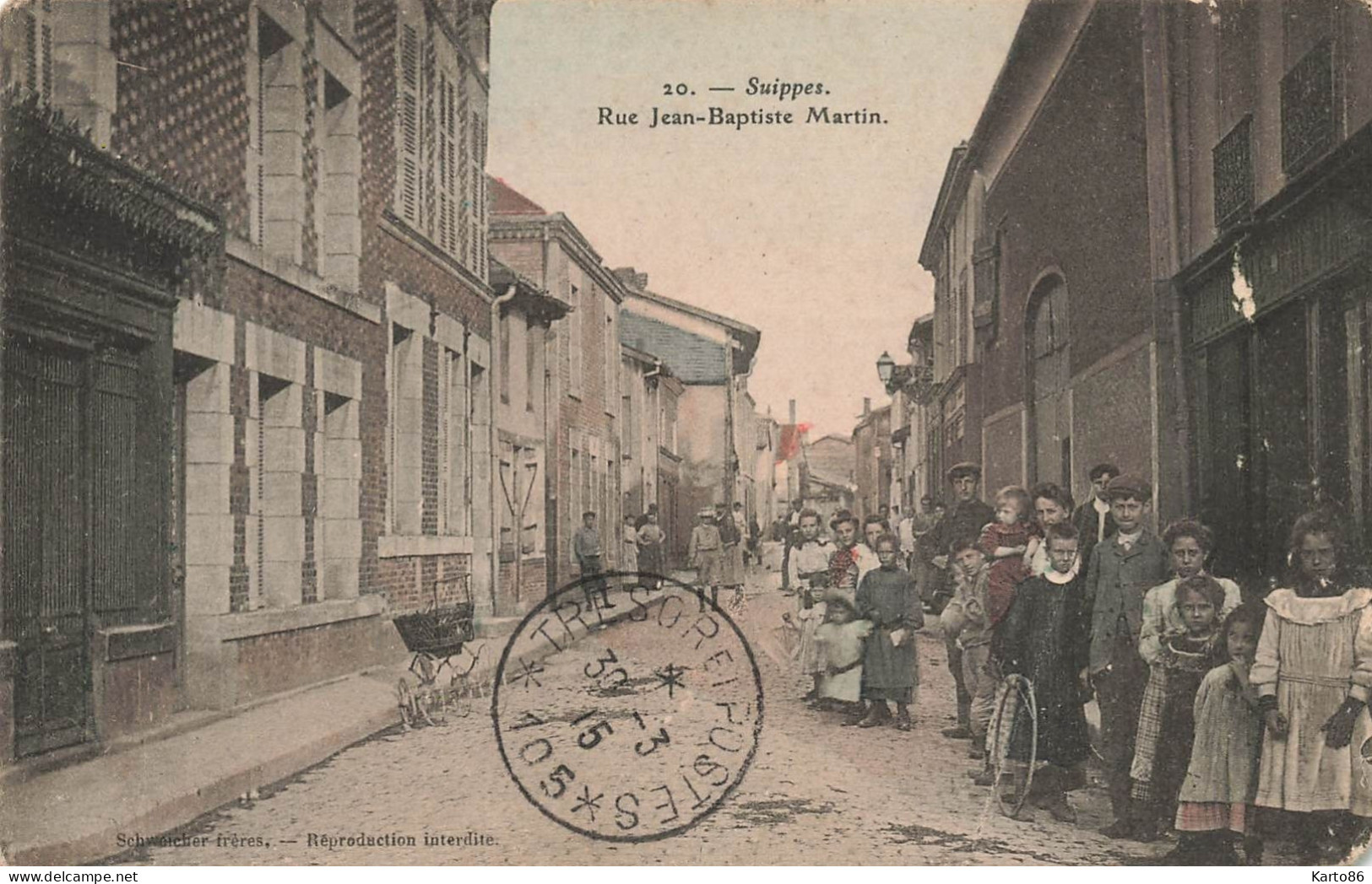 Suippes * Rue Jean Baptiste Martin * Enfants Villageois * Landau Pram Kinderwagen - Other & Unclassified