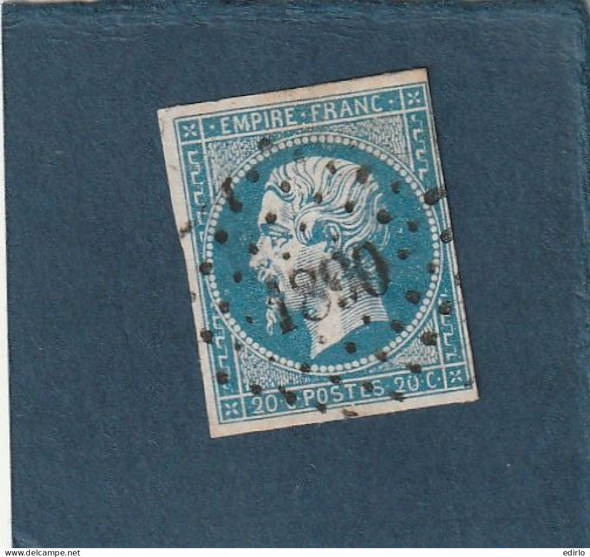 ///   FRANCE /// N° 14 Bleu 20cts  Bleu  Clair  MARONNE -- 76 - 1853-1860 Napoleon III