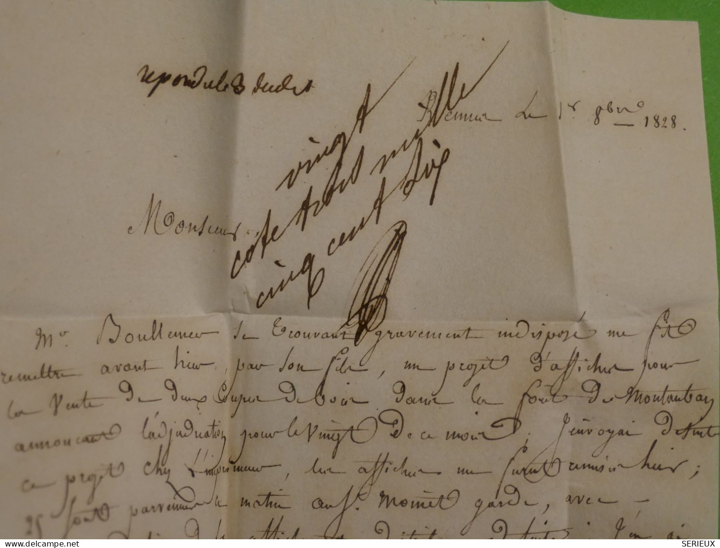 DO16 FRANCE LETTRE 1828  RENNES A PARIS  +AFF. INTERESSANT+ +++++ - 1801-1848: Voorlopers XIX