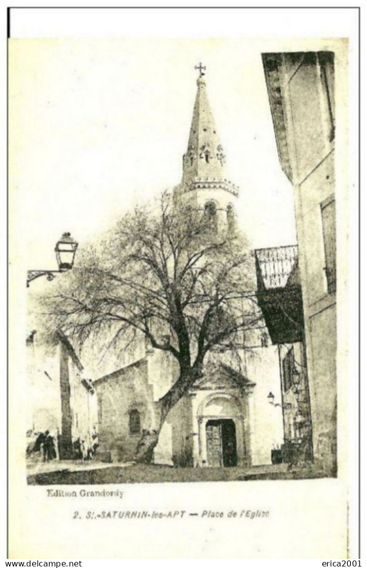 Autres & Non Classés. Saint Saturnin Les Apt. La Place De L'église à Saint Saturnin. - Andere & Zonder Classificatie