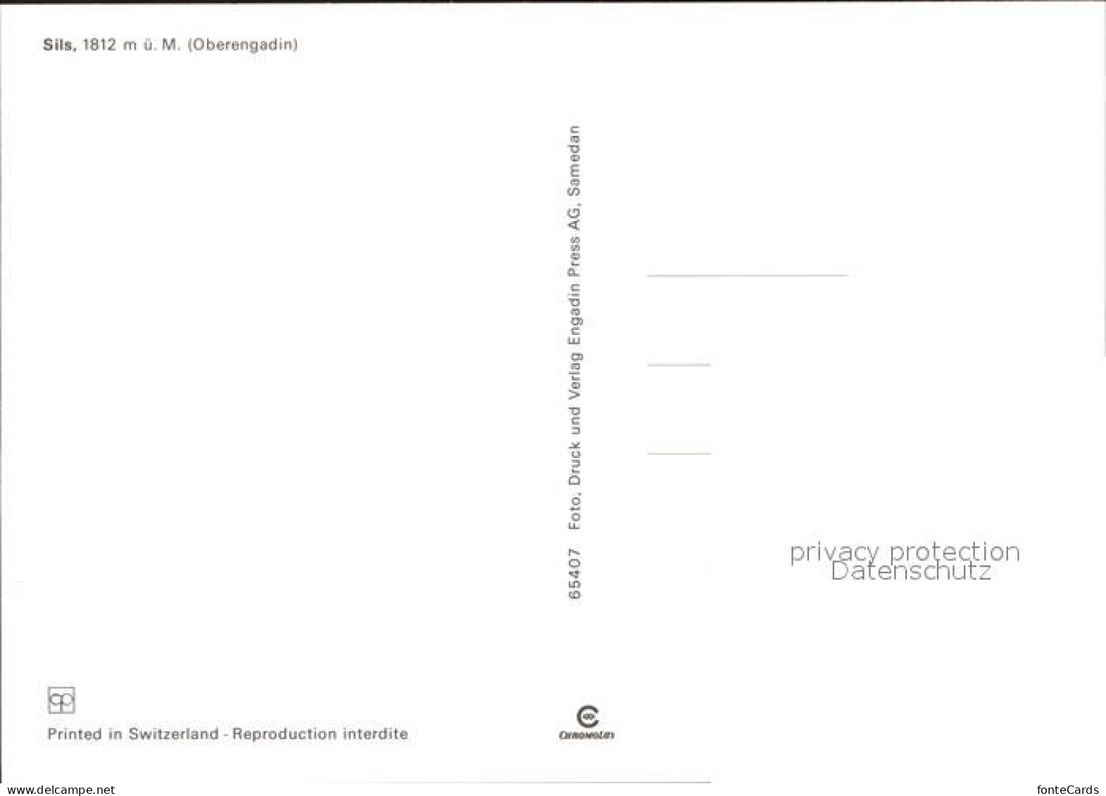 12019987 Sils Baselgia Kirche Dorfpartie Sils/Segl Baselgia - Altri & Non Classificati