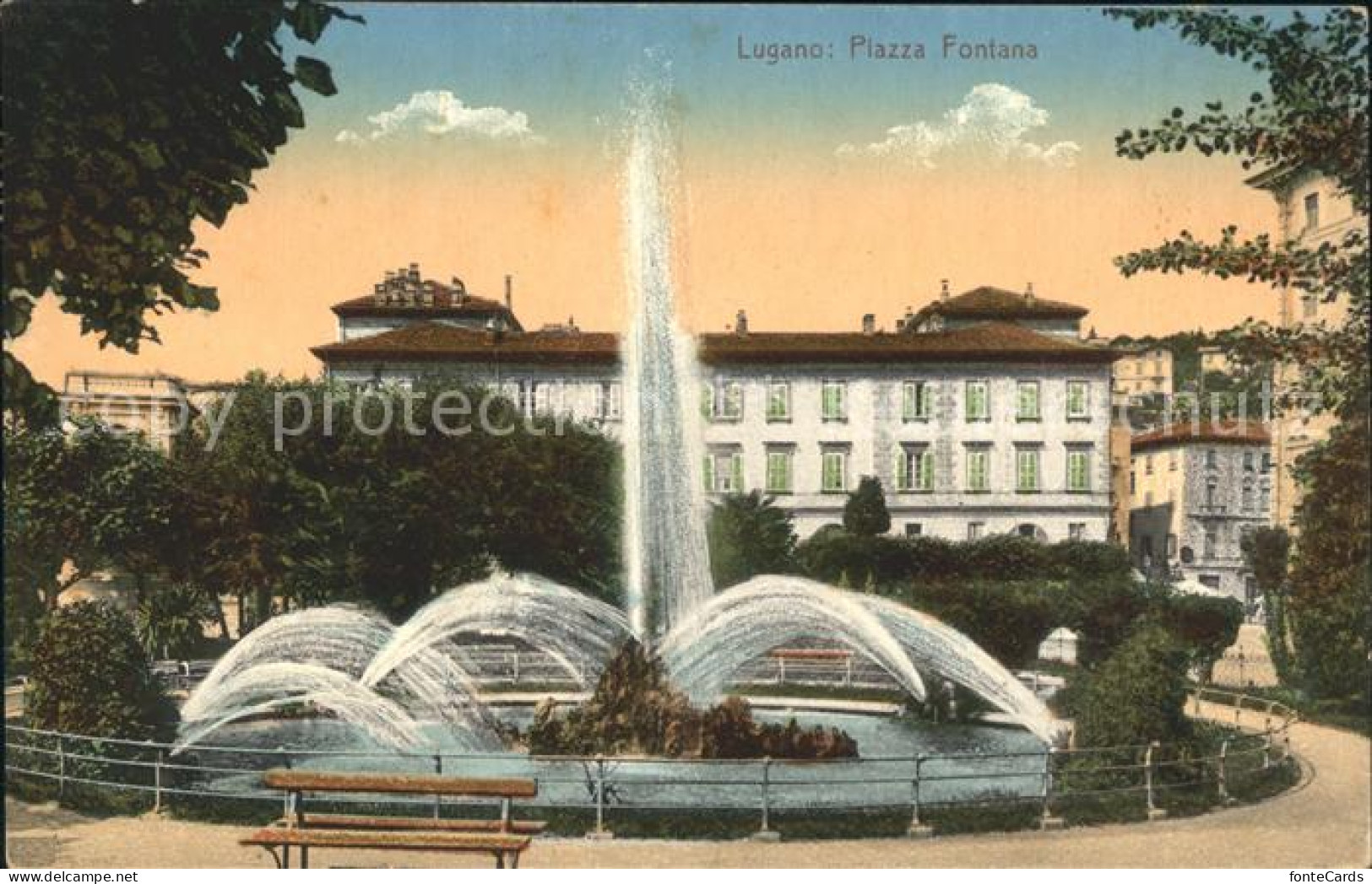 12019877 Lugano TI Piazza Fontana Lugano - Autres & Non Classés