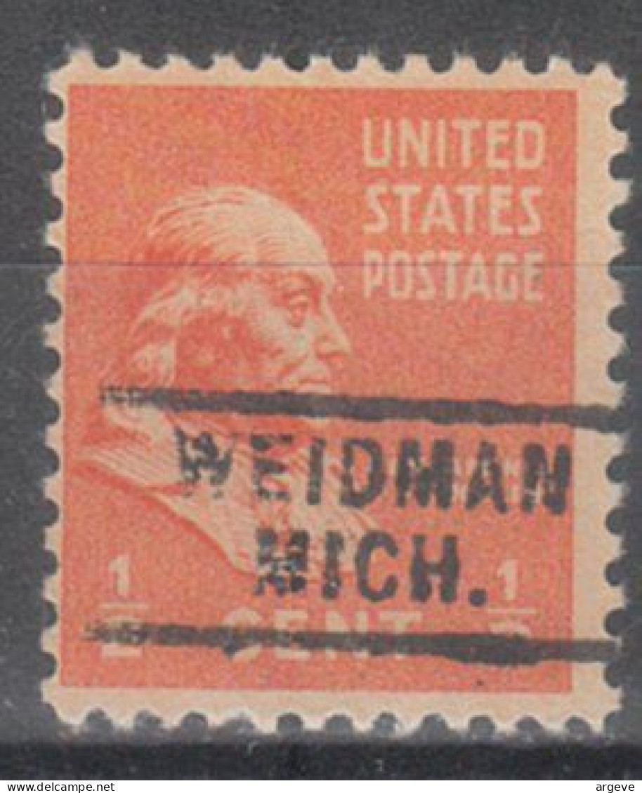 USA Precancel Vorausentwertungen Preo Locals Michigan, Weidman 729 - Precancels