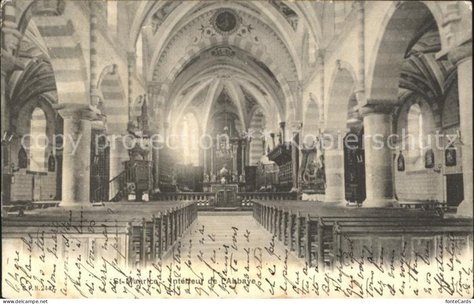 12018727 Saint Maurice VS Interieur De L'Abbaye Kloster Sankt Moritz Wallis - Sonstige & Ohne Zuordnung