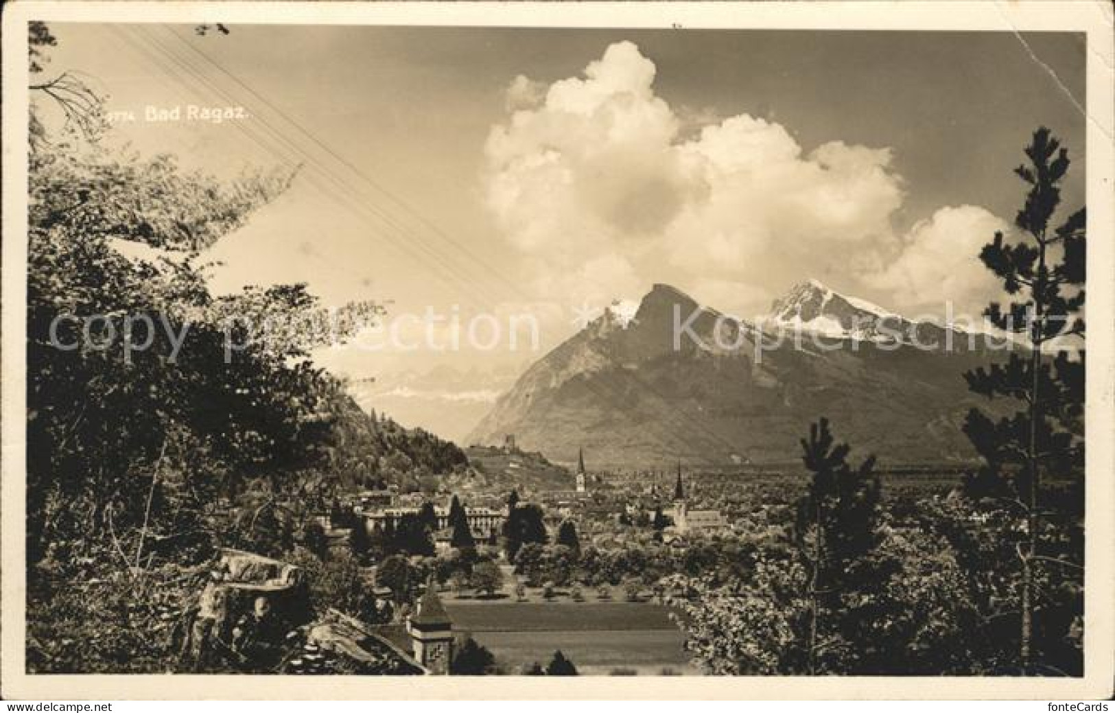 12018387 Bad Ragaz Gesamtansicht Mit Alpenpanorama Bad Ragaz - Autres & Non Classés