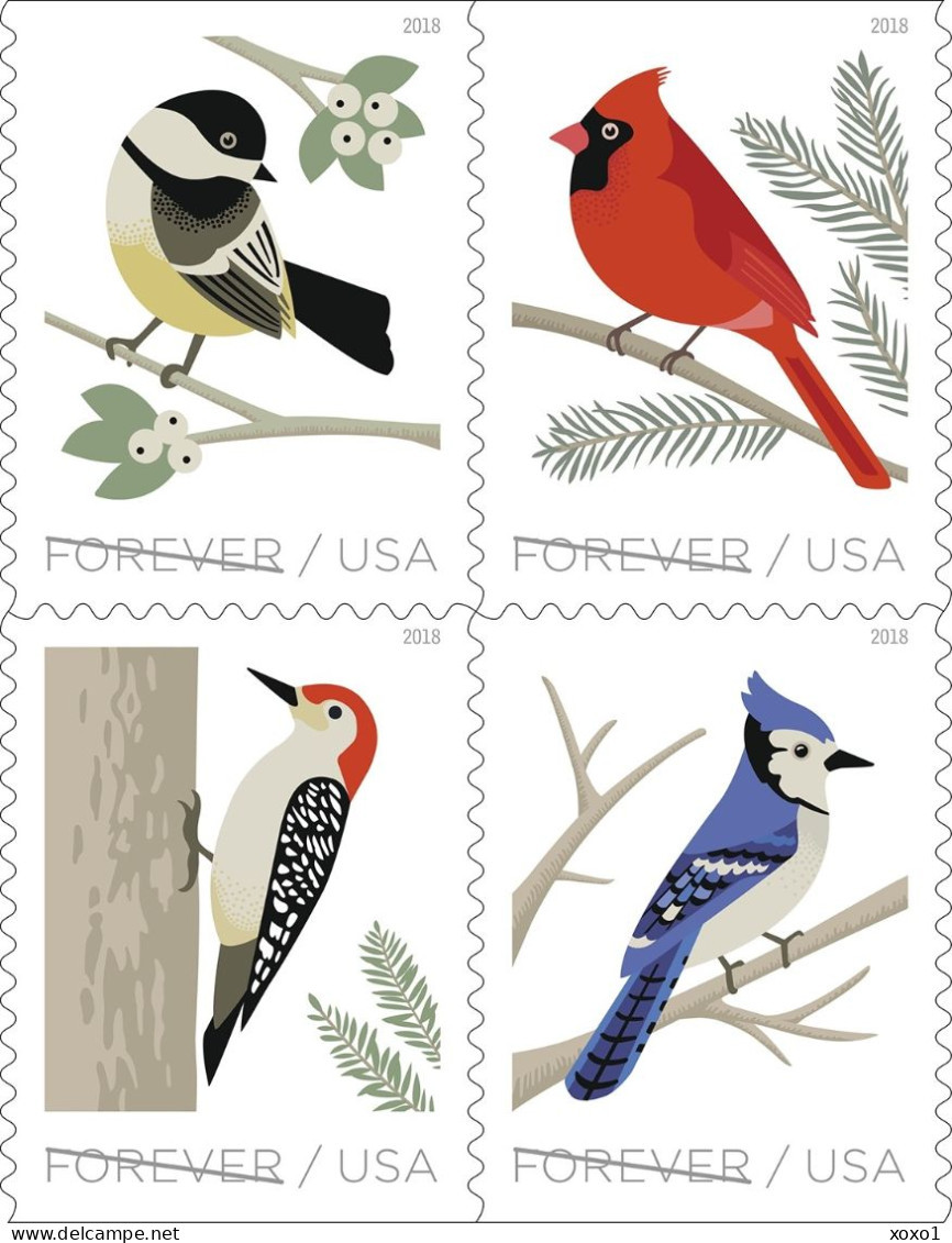 USA 2018 MiNr. 5537 - 5540 Etats-Unis United States Birds In Winter    4v   MNH** 25,00 € - Other & Unclassified