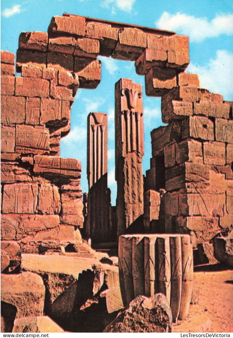 EGYPTE - Karnak - Colonnes à Chapiteaux Papyrus Et Lotus - Colorisé - Carte Postale - Other & Unclassified