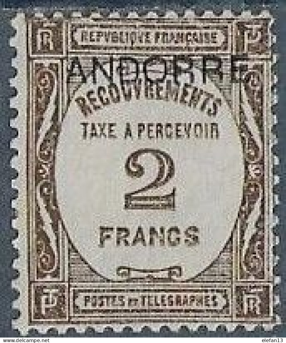 ANDORRE Taxe N°14 **  Neuf Sans Charnière MNH - Ungebraucht