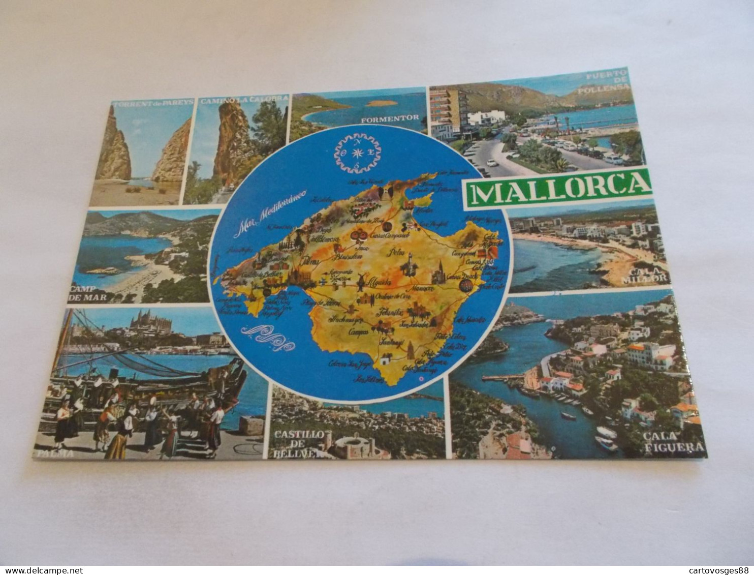 MALLORCA  ( ESPANA   ESPAGNE )  MULTIVUES ET PLAN DE L ILE - Mallorca