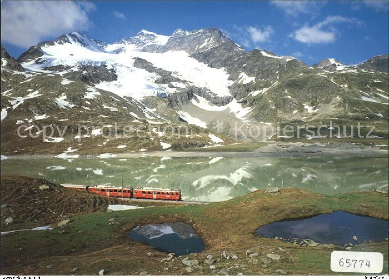 12015637 Rhaetische Bahn Lago Bianco Berninapass  Eisenbahn - Altri & Non Classificati