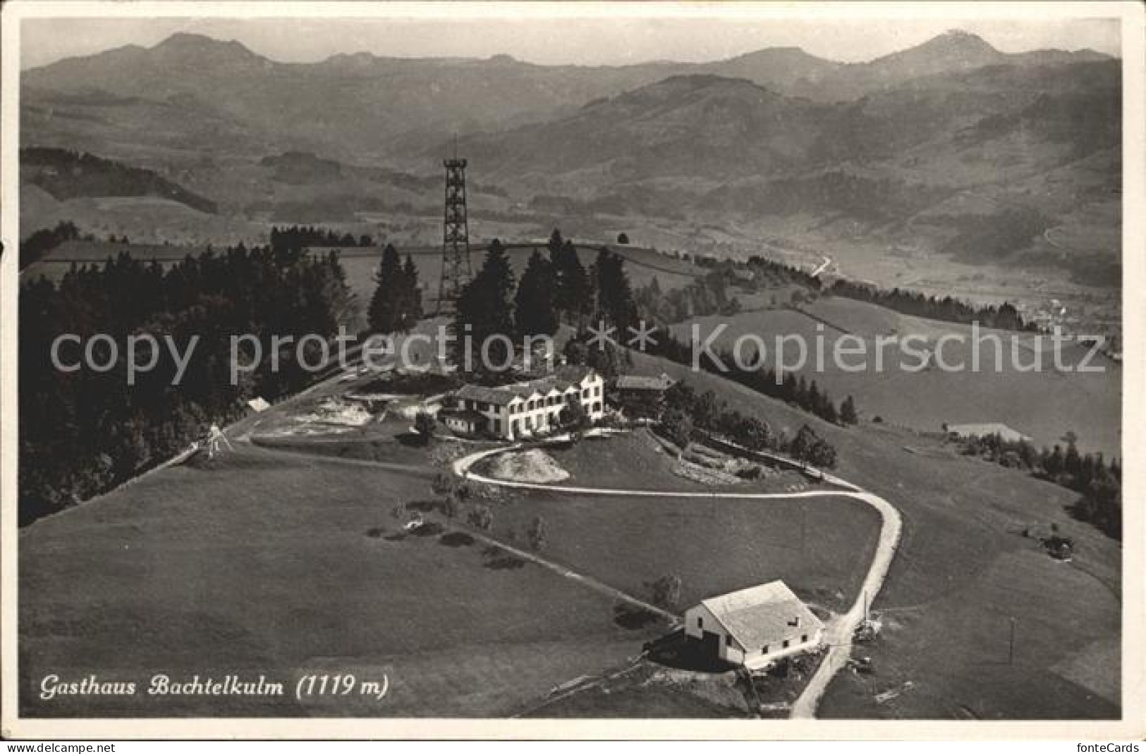 12014917 Hinwil Gasthaus Bachtelkulm Alpen Fliegeraufnahme Hinwil - Sonstige & Ohne Zuordnung