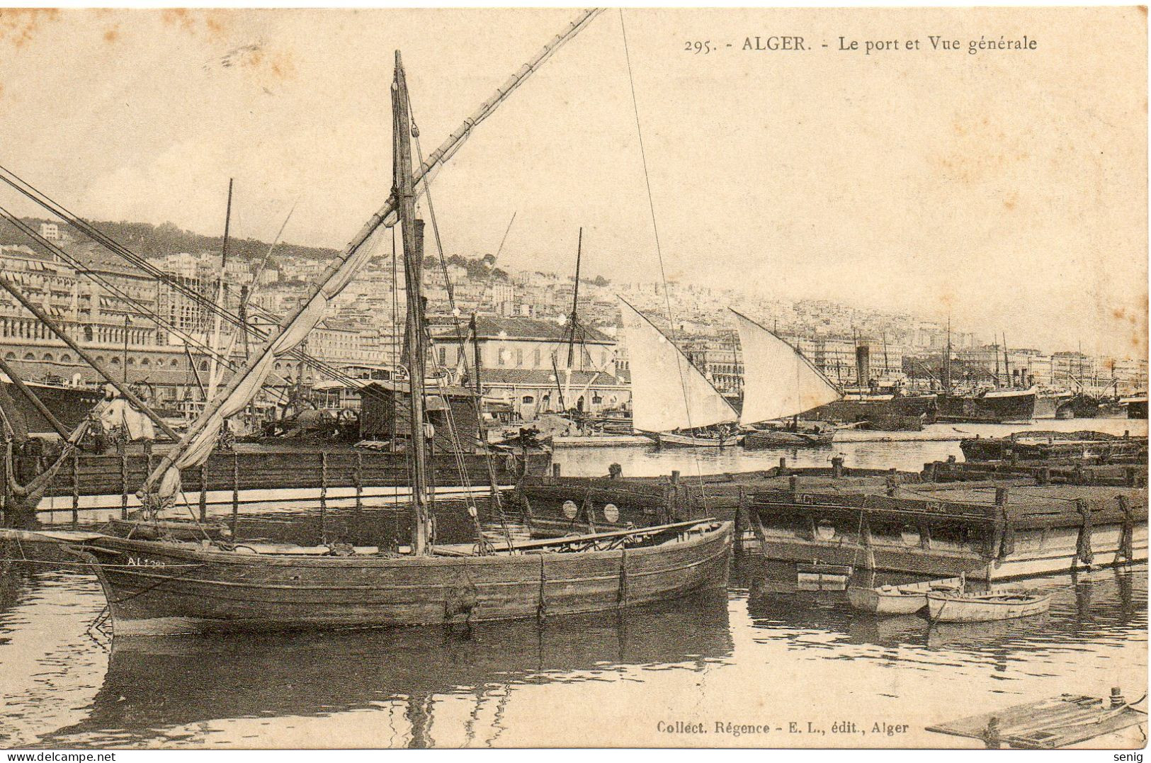 ALGERIE - ALGER - 295 - Le Port Vue Générale - Collection Régence E. L. édit. Alger (Leroux) - - Algiers