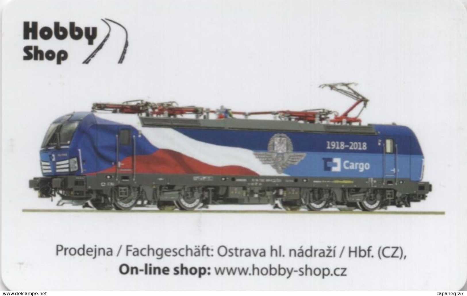 Model Trains, Locomotive, Hobby Shop Ostrava, Czech Rep., 2020, 85 X 55 Mm - Tamaño Pequeño : 2001-...