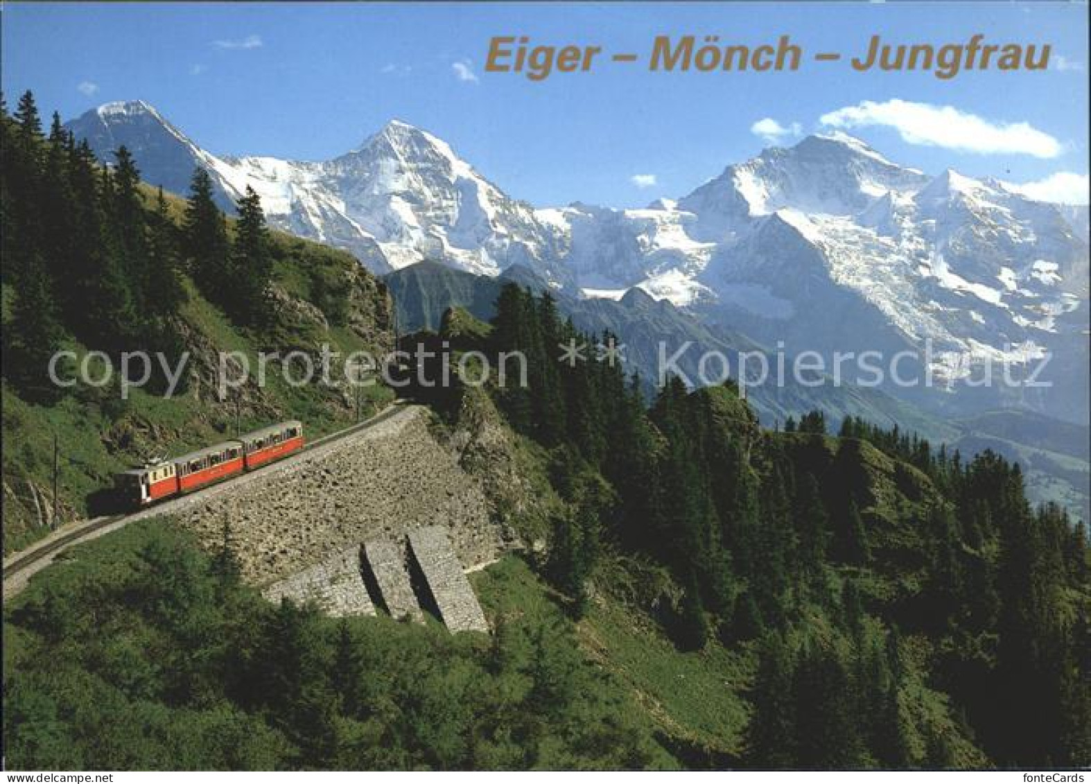 12014607 Schynige-Platte-Bahn Eiger Moench Jungfrau Schynige-Platte-Bahn - Sonstige & Ohne Zuordnung