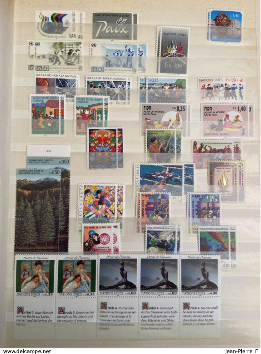 600 timbres neufs des Nations Unies (ONU) – Bureaux de New-York et Genève