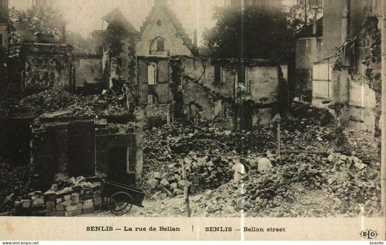 CPA   (60)     SENLIS   La Rue De Bellan Après La Guerre - Senlis