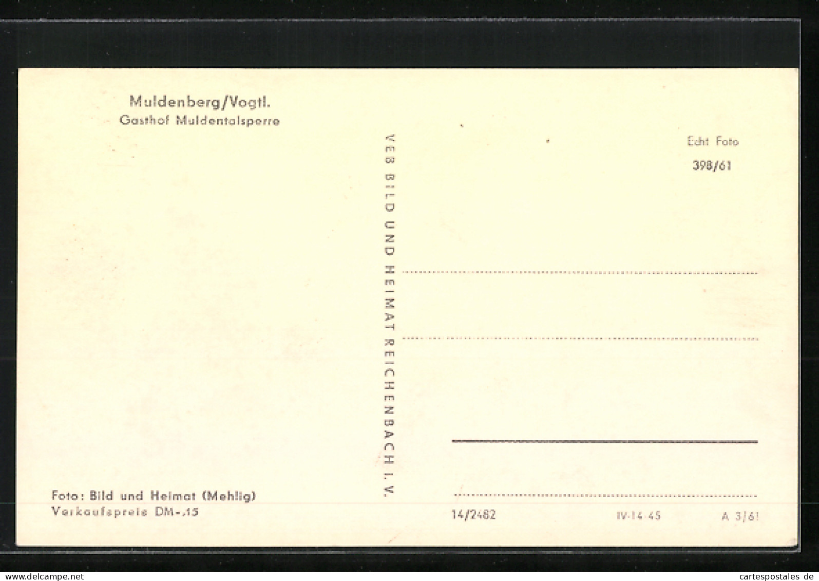 AK Muldenberg /Vogtl., Gasthof Muldentalsperre  - Andere & Zonder Classificatie