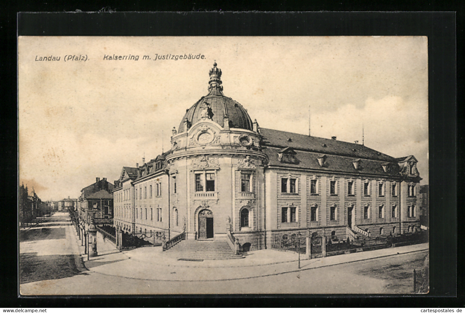 AK Landau (Pfalz), Kaiserring Mit Justizgebäude  - Landau