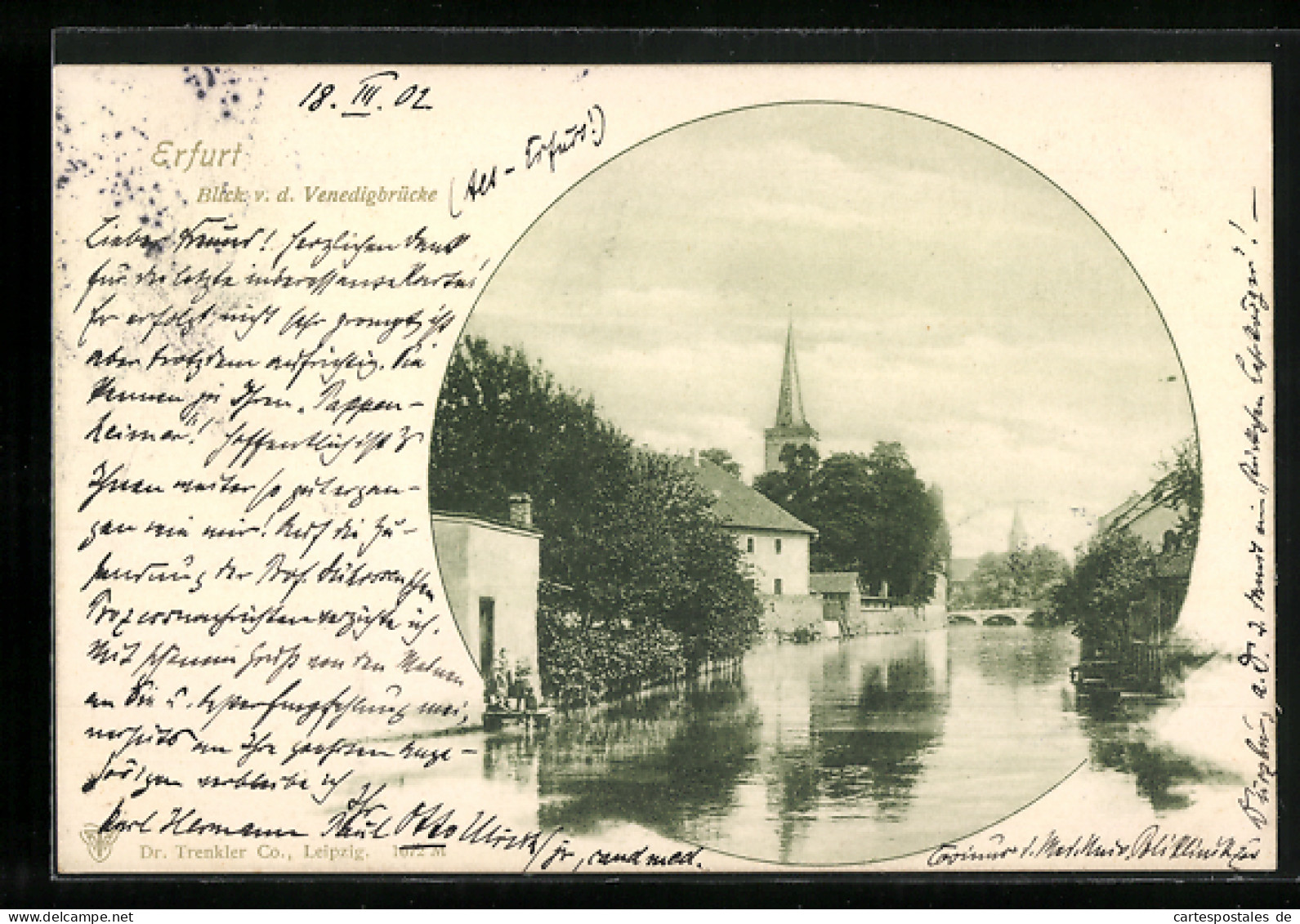 AK Erfurt, Blick Von Der Venedigbrücke  - Erfurt