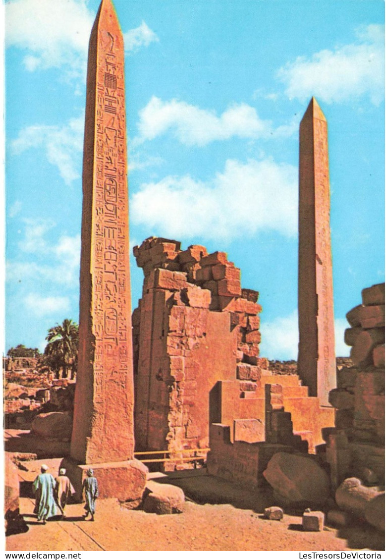 EGYPTE - Karnak - Obélisques De Tothmes III Et De La Reine Hatchepsout - Colorisé - Animé - Carte Postale - Autres & Non Classés