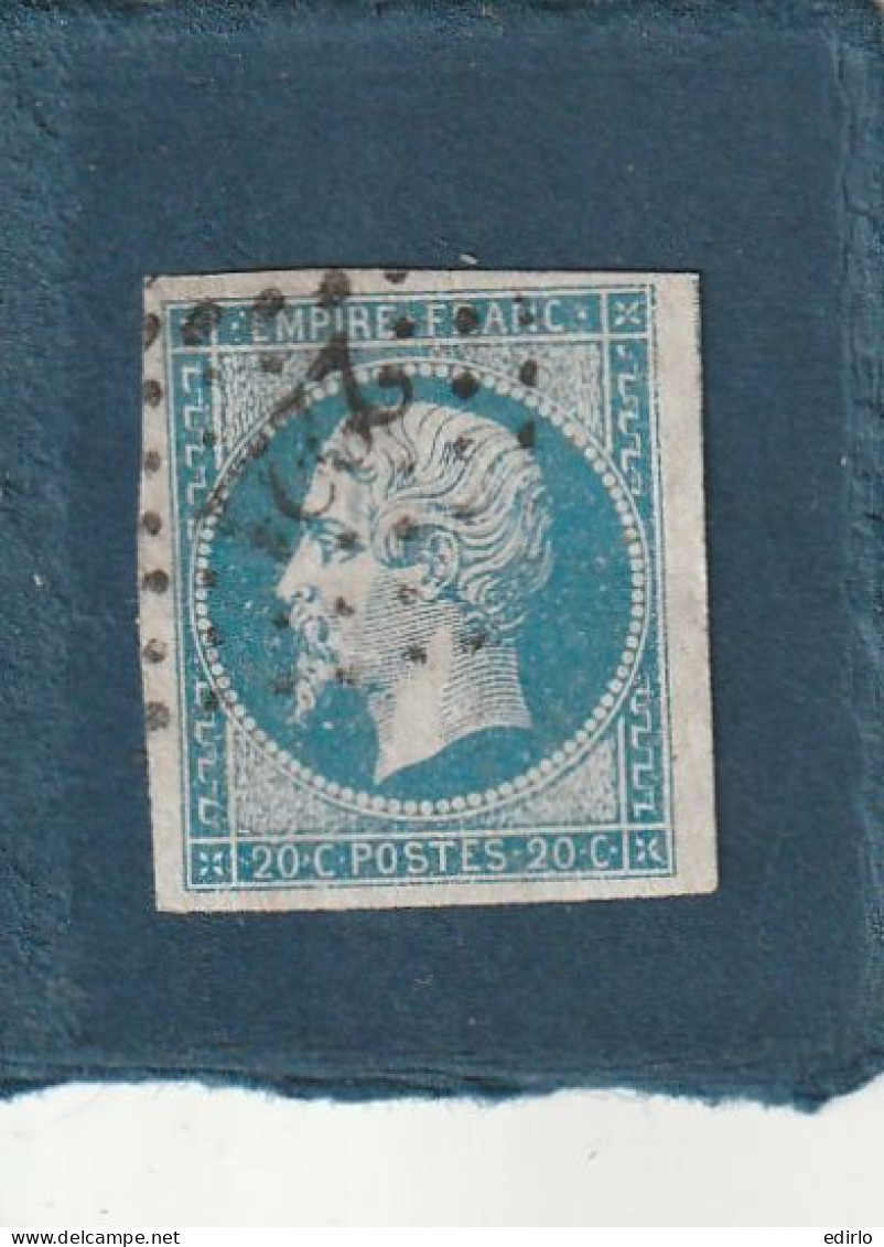 ///   FRANCE /// N° 14 Bleu 20cts  Bleu NANTES   Clair Bel Exemplaire BDF - 1853-1860 Napoléon III.