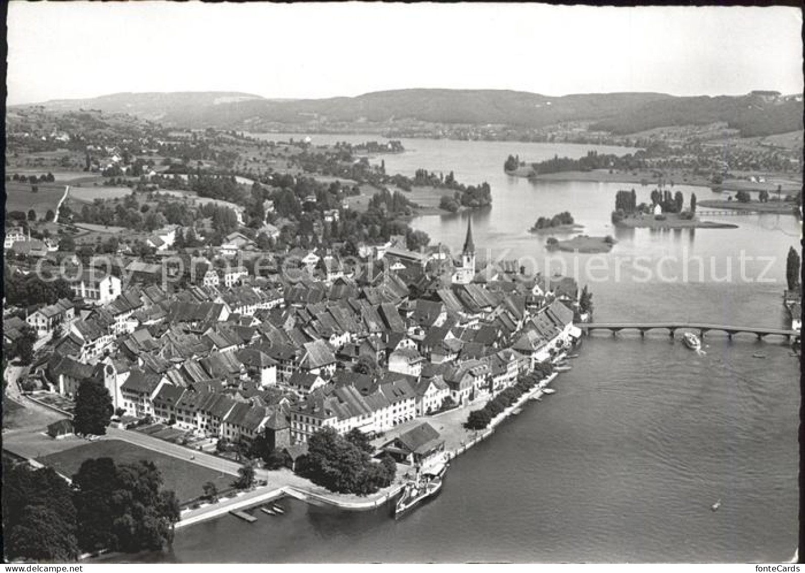 11944457 Stein Rhein Mit Insel Werd Und Untersee Fliegeraufnahme Stein Am Rhein - Other & Unclassified