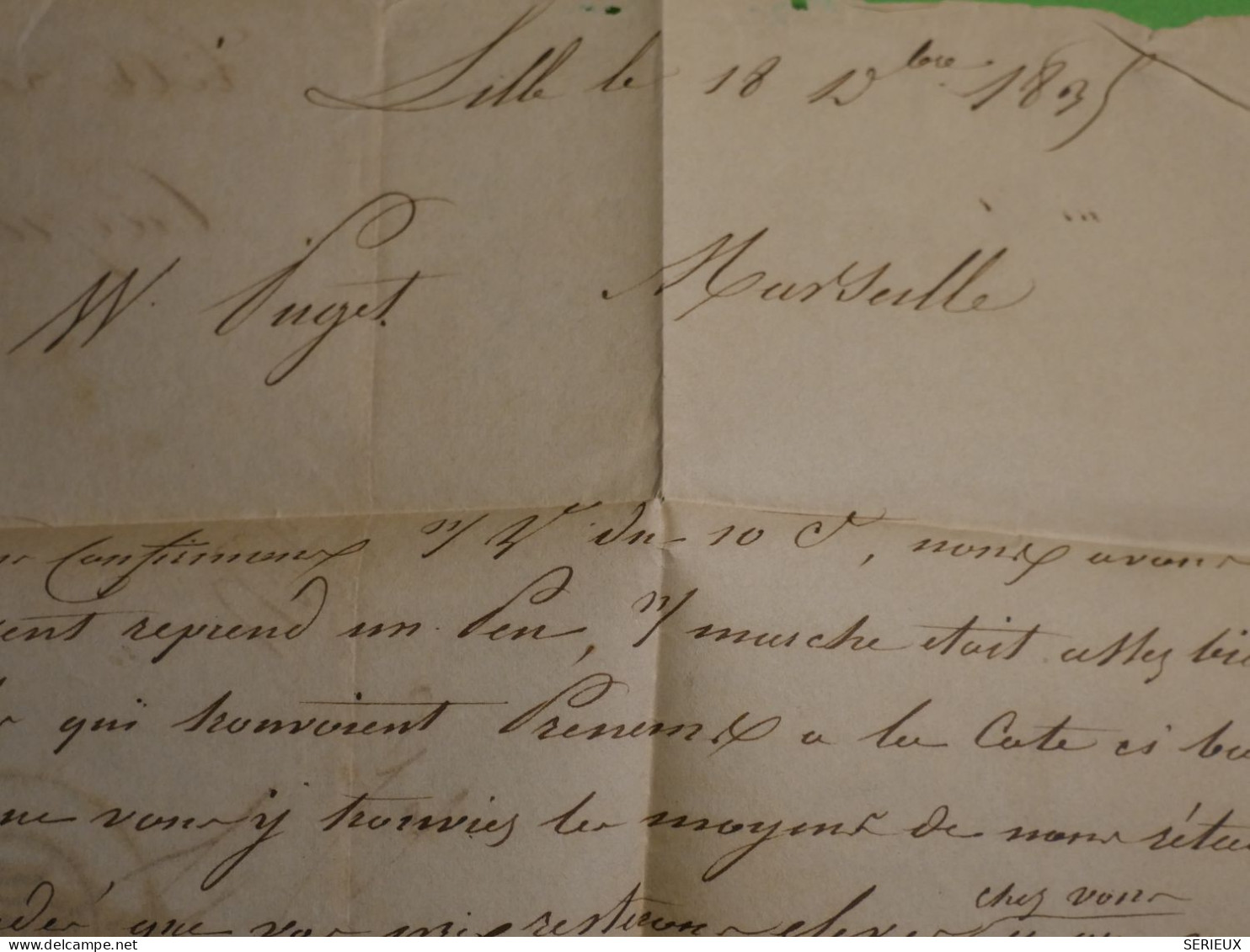 DO16 FRANCE LETTRE  1835 LILLE  A  MARSEILLE   +AFF. INTERESSANT+ +++++ - 1801-1848: Précurseurs XIX