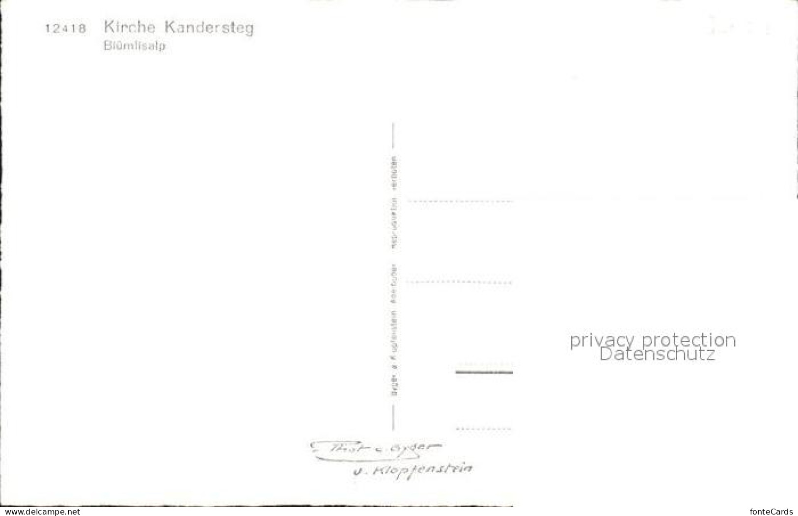 11943177 Kandersteg BE Kirche Bluemlisalp Kandersteg - Sonstige & Ohne Zuordnung
