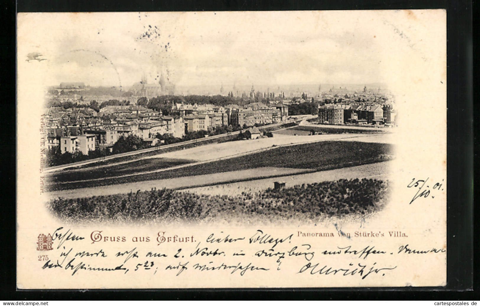 AK Erfurt, Panorama Von Stürk`s Villa  - Erfurt