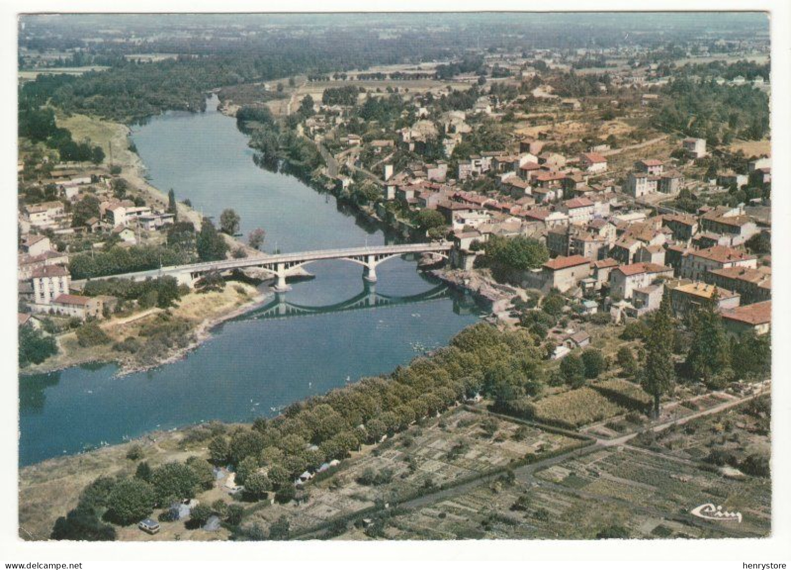 SAINT-JUST-sur-LOIREV : Vue Aérienne, Le Camping Et Le Pont (F7987) - Saint Just Saint Rambert