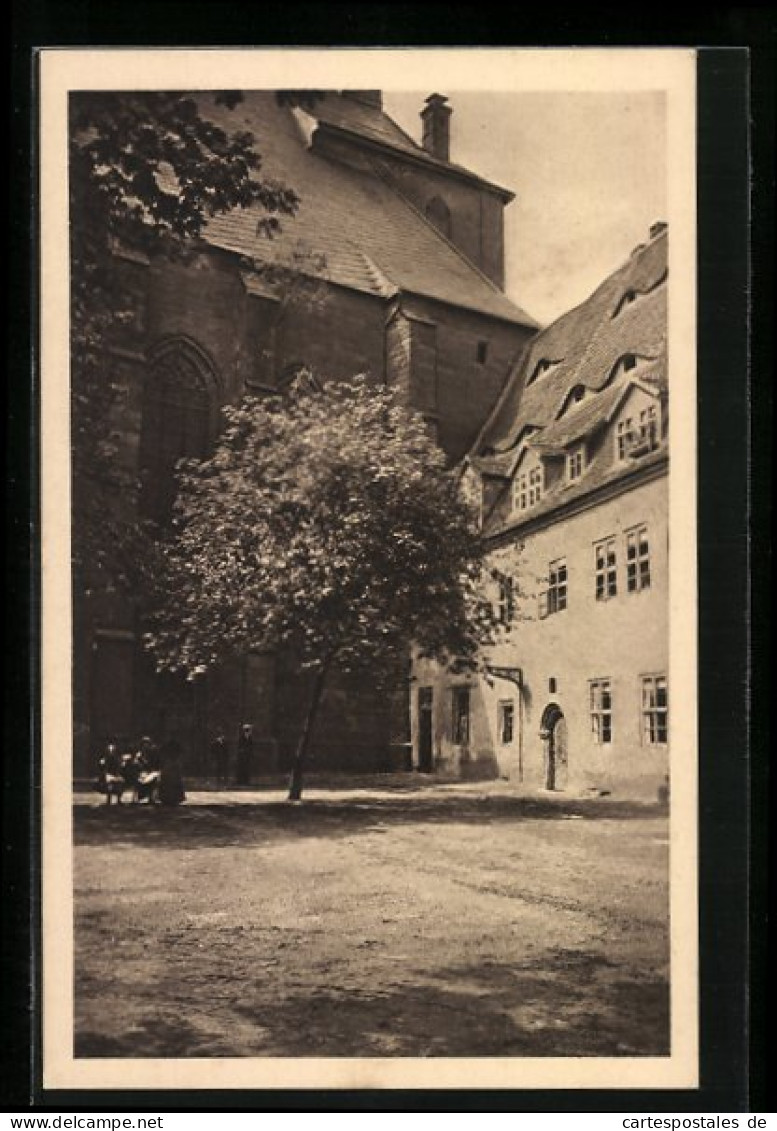 AK Halle A. Saale, St. Moritzkirche Mit Kirchplatz Und Alten Hospitalgebäuden  - Otros & Sin Clasificación